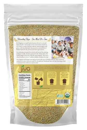 Vista 3 de Jiva Organics Browntop Millet Bolsa de 2 libras Grano entero, sin gluten y orgánico Superalimento rico en proteínas y fibra para una cocina