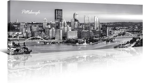 Vista 61 de Atlanta Skyline - Arte de pared para sala de estar, lienzo de paisaje urbano, decoración moderna para el hogar, imágenes panorámicas, edificio