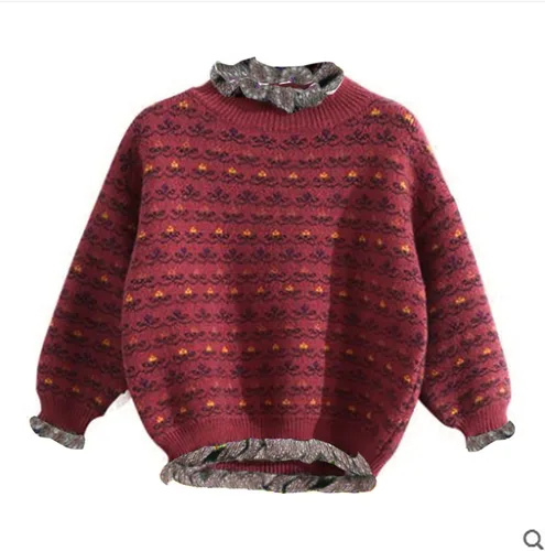 Vista 7 de Camisetas para bebé niña, suéter con mangas de suéter, ropa de una niña larga con fondo largo para niñas de bebé simple