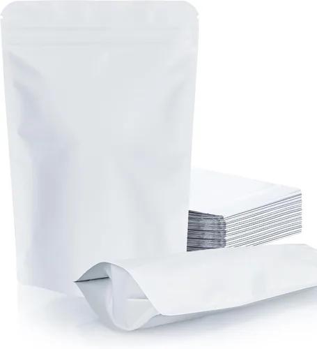 Vista 15 de FireKylin Paquete de 100 bolsas resellables con pie, bolsas a prueba de olores con cierre de cremallera de aluminio para embalaje