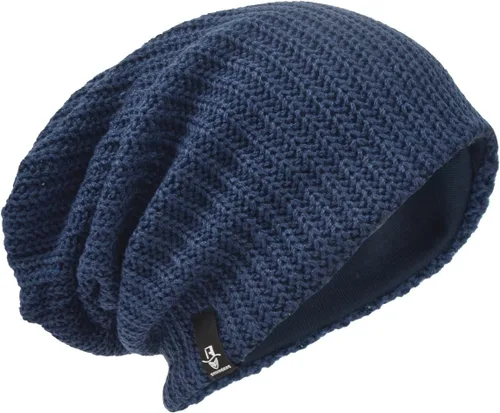 Vista 5 de Gorro de punto holgado con calavera de gran tamaño para hombre tipo skullcap