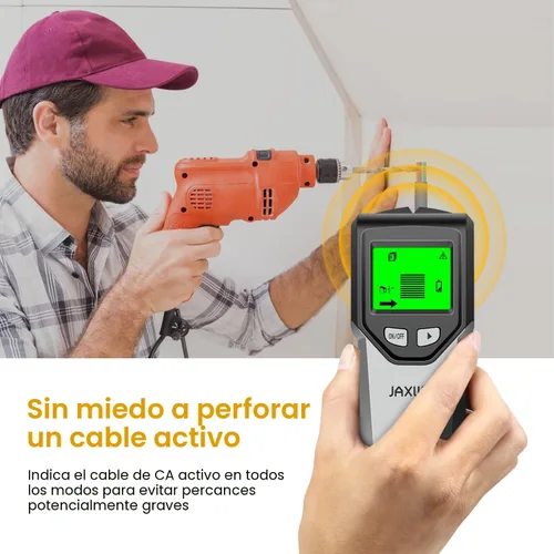 Vista 4 de Detector de Vigas Escáner de Pared - Herramienta Detector de Vigas 5 en 1 con Chip Inteligente y Pantalla LCD HD, Detector de Vigas Buscador