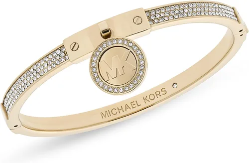 Vista 2 de Michael Kors - Pulsera de acero inoxidable con llamativas decoraciones de cristal