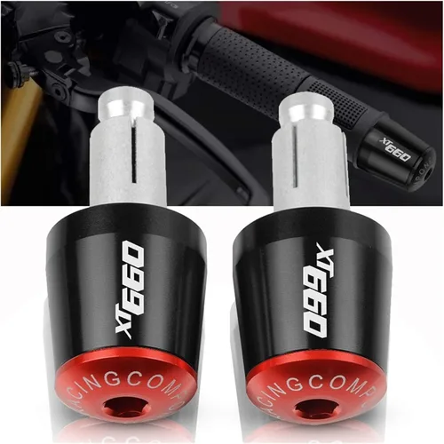 Vista 4 de Motorcycle Handle Grips Plugs Caps 22mm Motorcycle Handlebars Grips Ends Bar Ends Handlebars Caps for Yamaha XT660 XT660X 2004-2017 2005 2006 2007