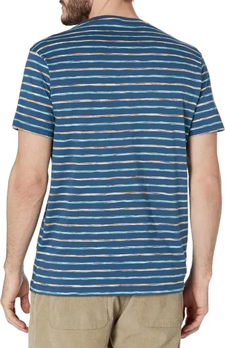 Vista 2 de GUESS Camiseta de manga corta con cuello redondo y parche a rayas para hombre