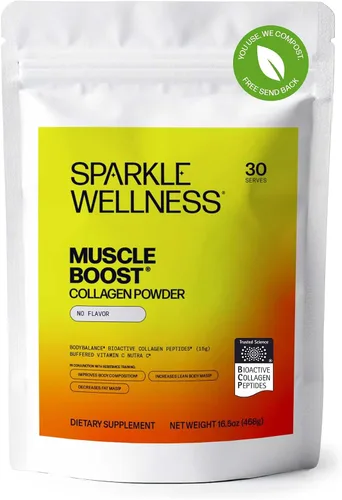 Vista 12 de Sparkle Wellness BODYBALANCE Péptidos de colágeno bioactivos Suplemento de colágeno en polvo con péptidos de colágeno hidrolizados y vitamina C