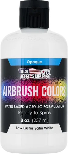 Vista 14 de U.S. Art Supply Pintura acrílica opaca para aerógrafo color azul aguamarina, botella de 1 onza, colores a base de agua no tóxicos de grado