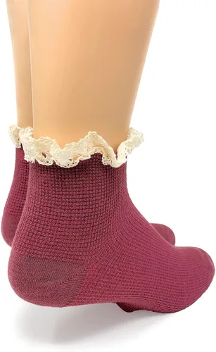 Vista 3 de WARRIOR ALPACA SOCKS - Calcetines tobilleros recortados de lana de alpaca para mujer