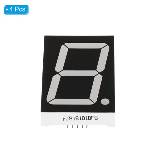 Vista 3 de PATIKIL Tubo digital con pantalla LED, paquete de 4 ánodos comunes, 7 segmentos, 10 pines, 1 dígito, 6 V, módulo de pantalla LED para placa