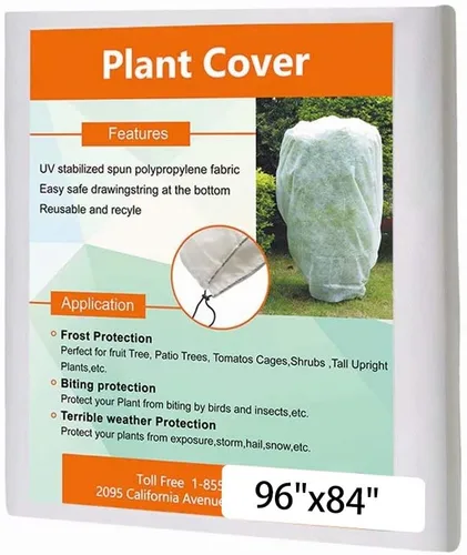 Vista 2 de Agfabric Cubiertas para Plantas Protección contra Heladas 0.55oz 34"x28" Cubierta para Arbustos, Cubierta de Árbol de Invierno para Extensión