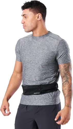 Vista 6 de Nathan Cinturón de correr ajustable con cremallera, cremallera, bolsillo resistente a la intemperie y dos bolsillos rápidos para equipo de correr