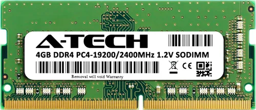 Vista 2 de A-Tech 4GB DDR4 2400 MHz SODIMM PC4-19200 (PC4-2400T) CL17 Módulo de Memoria RAM para Laptop No-ECC