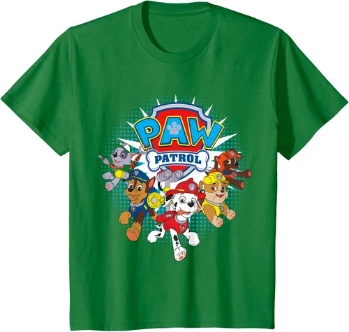 Vista 4 de Camisetas de Nickelodeon de Paw Patrol Team para hombres y mujeres