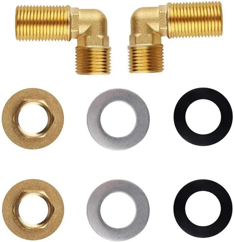 Vista 3 de Kit de instalación de grifo de montaje en pared comercial, juego de montaje en pared para grifo de cocina comercial de acero inoxidable y fregadero
