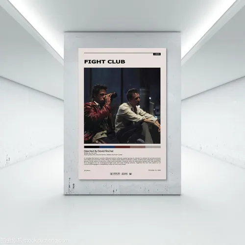 Vista 7 de Póster de película clásica de Fight Club 1999, lienzo, pintura, decoración de pared, póster de dormitorio, gimnasio, regalo decorativo, 12 x 18