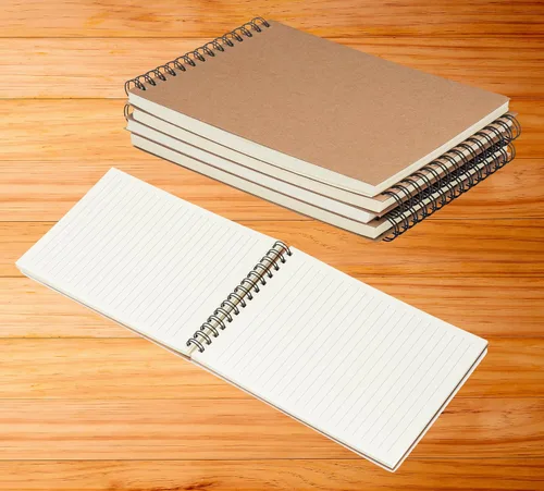 Vista 2 de Steno Notebooks - Cubiertas de papel kraft (cuatro bloc de notas de 5 x 7), 80 hojas cada una