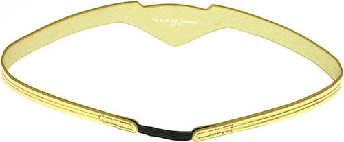 Vista 2 de DC Comics Wonder Woman - Disfraz de superhéroe de la película Tiara dorada, banda elástica para cosplay, Oro