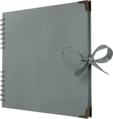 Vista 23 de Bstorify - Álbumes de fotos cuadrados de 36 páginas de 18 x 18 cm, papel kraft negro grueso, 250 g/m², libro de recuerdos, cierre de cinta, ideal