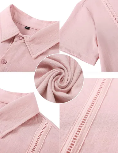 Vista 5 de LecGee Camisa de vestir de manga larga para hombre, estilo hippie, barroco, para fiesta, club, con botones, para hombre