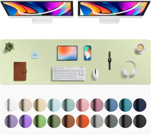 Vista 164 de Aothia - Protector de escritorio de cuero sintético grande, base antideslizante para mouse y superficie para escribir, impermeable, fácil de Agua