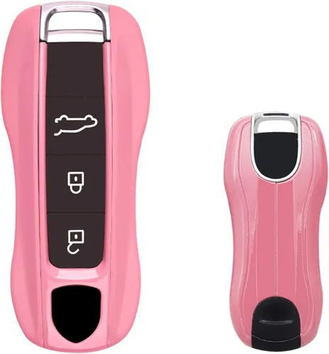 Vista 13 de x xotic tech Funda Protectora de Carcasa de Llavero Inteligente Estilo Fibra de Carbono Compatible con Porsche Boxster Cayenne Panamera Cayman Macan