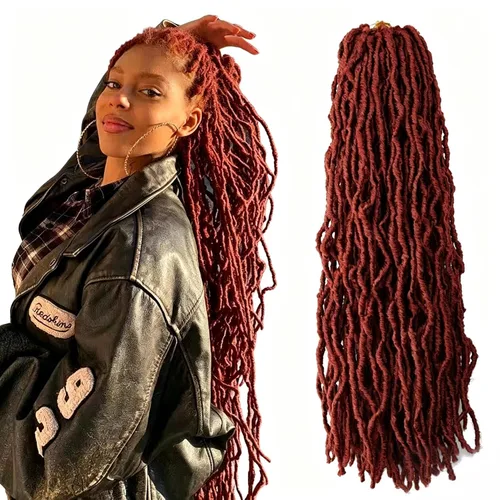 Vista 26 de 6 Paquetes Soft Locs Cabello de Ganchillo Pre Looped Faux Locs Trenzas de Ganchillo Goddess Locs Dreadlocs Cabello Sintético Para Mujeres Negras 1b