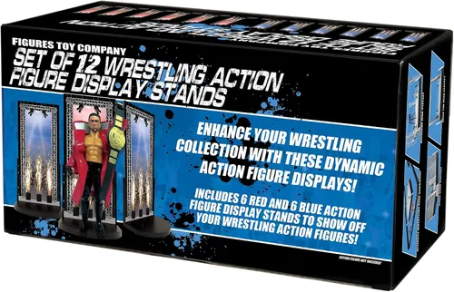 Vista 4 de Juego de 12 soportes de exhibición para figuras de acción de lucha libre