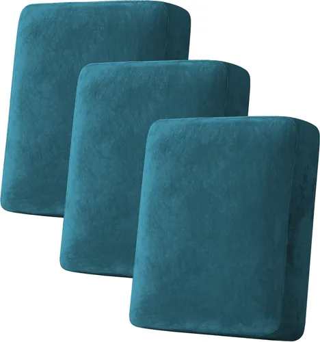 Vista 156 de H.VERSAILTEX Funda de cojín elástica de terciopelo para sofá, funda de cojín de felpa para cojines de silla, protector de muebles, cojín de asiento