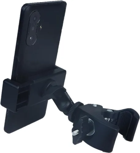 Vista 3 de Phone Holder with Clamp for Golf Cart Universal Phone Mount Holder for Bicycle, Wheelchair, Stroller Mic Stand Phone Holder