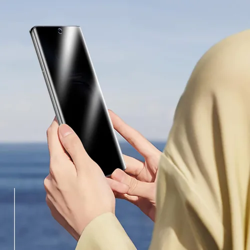 Vista 2 de LOOKSEVEN Paquete de 2 películas de hidrogel de privacidad para Samsung Galaxy Note 8, protector de pantalla de TPU suave transparente de alta