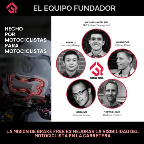 Vista 8 de Luz de Casco Brake Free - Luces Inteligentes Inalámbricas para Motocicleta - Luz LED para Casco de Motocicleta Resistente a la Intemperie - Diseño