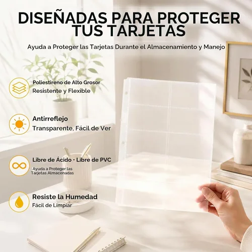 Vista 6 de Dunwell Fundas para tarjetas de visita, paquete de 10 para carpetas de 3