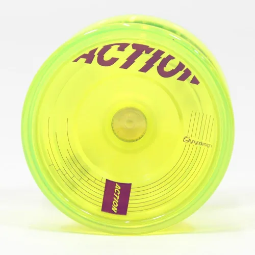 Vista 4 de Action Yoyo - YoYo de plástico Fingerspin (translúcido azul verde desvanecido)