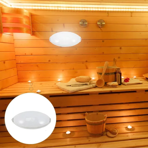 Vista 5 de DOITOOL Pantalla de luz a prueba de explosiones para sauna, cubierta de lámpara de techo, impermeable, antiniebla, accesorio de luz de sauna, 8.07 x