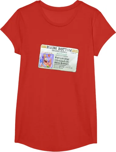 Vista 54 de SpongeBob SquarePants Camiseta con logotipo de Patrick Star Driver License King, Negro
