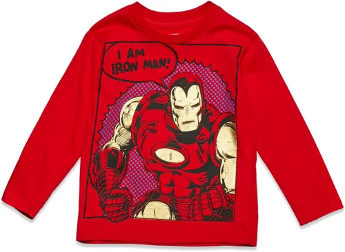 Vista 6 de Marvel Camiseta estampada de manga larga para niños Spiderman grisazulrojoverde, grisazulrojoverde