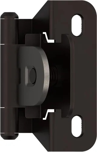 Vista 21 de Amerock Bisagra de gabinete doble desmontable Bisagra insertada de 3/8 pulgadas (10 mm) Bronce frotado con aceite Juego de 2 Bisagra