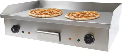 Vista 4 de Parrilla comercial, 3000 W, 110 V, plancha eléctrica comercial para encimera, plancha de hierro inoxidable, placa caliente para barbacoa, 122.0 °F a