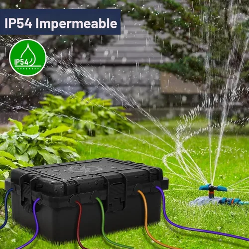 Vista 2 de Caja eléctrica grande para exteriores, impermeable, cubierta de cable de extensión IP54, resistente a la intemperie, protege la regleta