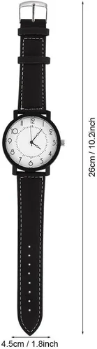 Vista 3 de Reloj de pulsera de cuarzo VGEBY con correa de PU analógica de cuarzo y esfera redonda