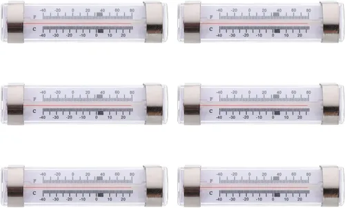 Vista 8 de Termómetro para refrigerador de cocina, paquete de 12 termómetros para nevera, congelador, termómetro, impermeable, mini medidor de temperatura