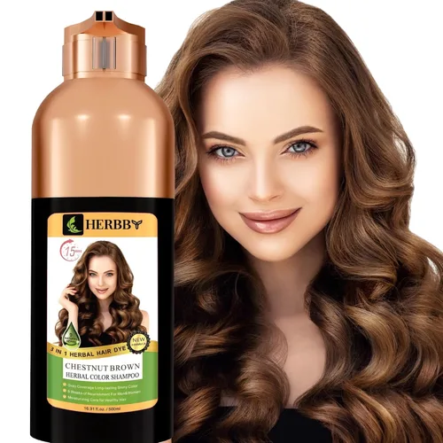 Vista 19 de HERBBY Champú con color para cabello gris para cobertura y transformación del color con 9 extractos herbales – De larga duración (6-8 semanas)