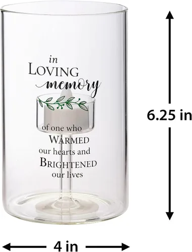 Vista 2 de Lillian Rose In Loving - Soporte para velas de té conmemorativas de cristal