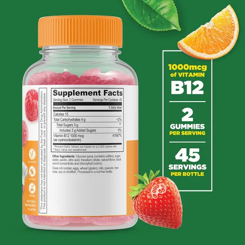 Vista 3 de Lifeable Vitamina B12 Kids + B Complex Kids Gummies Bundle – Gran sabor natural suplemento vitamínico – Sin gluten vegetariano OMG masticable
