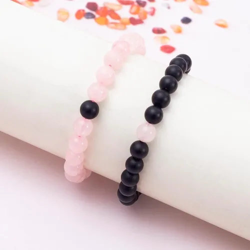 Vista 3 de Pulseras para parejas para él y ella a juego para parejas