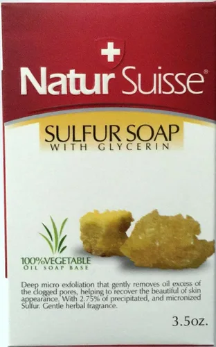 Vista 3 de Jabón de azufre Natur Suisse Jabón de Azufre 3.5 oz con glicerina 2-PACK