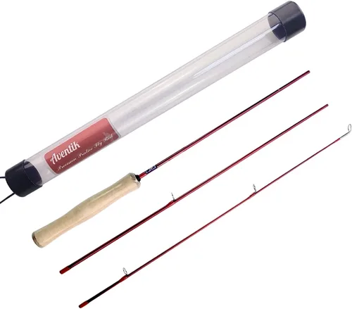 Vista 3 de Aventik Caña de Pesca con Mosca de Práctica de 4'0'' para Principiantes de 3 Piezas para Pesca Deportiva