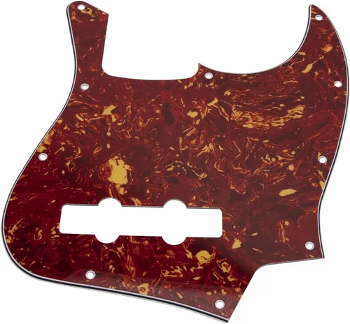 Vista 6 de 1 golpeador Yootones de 10 agujeros para Jazz Bass J Bass compatible con Fender Jazz Bass de EE. UU. y mexicano (3 capas de perlas negras)