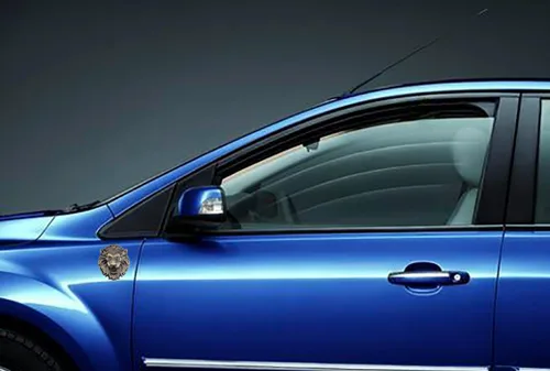 Vista 6 de Calcomanía de metal con cabeza de lobo para automóvil, diseño de animales 3D, calcomanía decorativa de metal para automóvil, camión, motocicleta