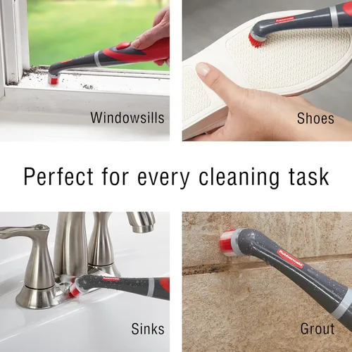 Vista 4 de Rubbermaid Reveal Power Scrubber with Multi-Purpose Head, Cordless Electric Battery Powered Scrub Brush, Water Resistant, for
